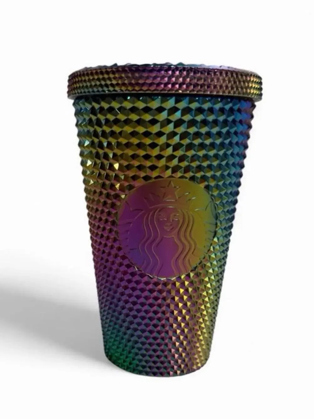 Starbucks Oil Slick Rainbow Studded Tumbler 16oz. Grande Cold Cup Fall 2023